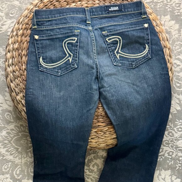 Rock & Republic Kassandra Blue Denim Womens Stretch Bootcut Jeans Size 28 033085 - Picture 5 of 6